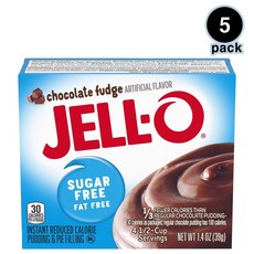 JELL-O 젤오 초콜릿 퍼지 푸딩 파이 필링 39g 5팩, 5개