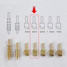 가죽 공예 인두기 전기 크리저 인두 다리미 크리져, 3mm 가압기 1개, 1개