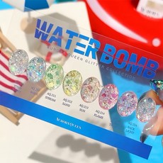 오로라퀸 워터밤 여름 글리터젤 젤네일