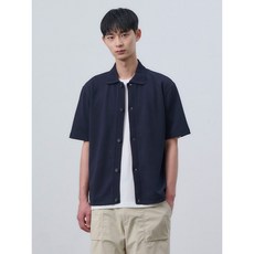 [빈폴] [Green] 부클 셔츠형 반소매 티셔츠 네이비 (BC4342N02R)