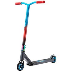 RideVOLO T02 T03 Pro 스턴트 스쿠터 110mm 알루미늄 코어 휠이 장착 된 최고의 멋진 스쿠터 Rainbow Chrome 클램프 HIC 압축 시스템 5.5 6.7 인치 너비의 알루미늄 합금 데크 (8 세 이상용) 및 성인, 본상품