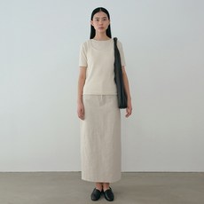 모이아 linen blend skirt (natural) - 모이아