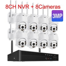 무선영상송수신기 중계Techage-무선 PTZ 보안 시스템 3mp 8CH AI 사람 탐지 자동 추적 비디오 감시 N, 08 8CH NVR 8 3MP Cam_02 1t, 1개