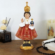 프라하 아기예수님 성상 왕관 장식 동상 30cm