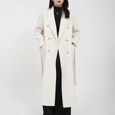 야미 핸드메이드 울 더블 롱 코트YM945