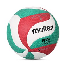 피구용공 정부측 MOLTEN모텐 5000 소프트 배구공5호 인조가죽 실내 경기 트레이닝, 육각 돌기함 V5M5000