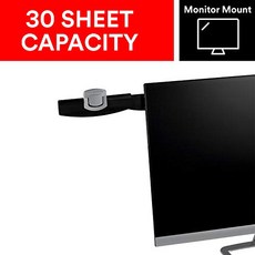 3M Monitor Mount Document Clip Mounts Right or Left with Command Adhesive Swings Forward and Back, 1