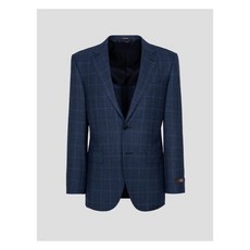 로가디스 로가디스 COUTURE LORO PIANA 원단 울 체크 수트 재킷 블루 (RX3201RP3P) - 로로피아나정장