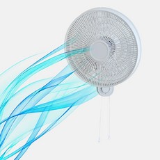 아올리어 써큘레이터형 리모컨 저소음 벽걸이선풍기 업소용 가정용, 기본형(줄당김)