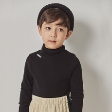 베이직 코튼 목폴라 티셔츠(2컬러) 여아 남아 주니어 긴팔 기본 레이어드