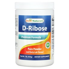 베스트내츄럴스 D-리보오스 454g (1lb), 1개