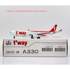 비행기모형 티웨이 항공모형 T-Way Air A330-300 HL8501 With Antenna[1/400]