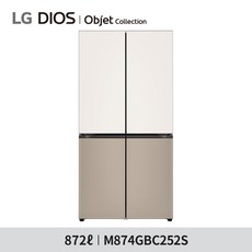 [LG](m)디오스 오브제컬렉션 더블매직스페이스 냉장고 872L M874GBC252S