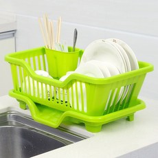 그릇 받침 부엌 큰 물방울 그릇 수납 대 놓 고 그릇 받침 대 식기 운반 대 플라스틱 선반 녹색