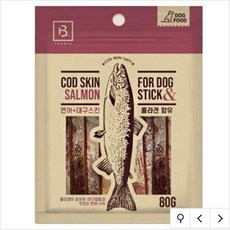 코드스킨 강아지간식 80g (연어+대구껍질) 스틱 유기견 후원 관절 단백질 기호성 집사샵