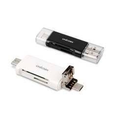 유니콘 XC-800A 통합 멀티카드리더기 USB+OTG+type-C, XC-800A(화이트), 1개