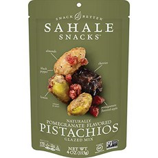 Sahale Snacks Pomegranate Flavored Pistachios Glazed Mix 4 Ounc Sahale Snacks 석류맛 피스타치오 글레이즈 믹스 4온, 113g, 1개