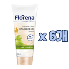 Florena Handcreme 플로레나 올리브 오일 핸드크림 100ml 6팩, 1개