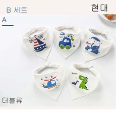 더블류 이즈 베이비 귀요미 턱받이 순면 신생아 턱받이w02, 1개, A세트