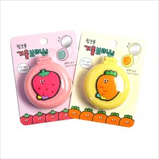 달콩팬시 당근친구 거울 브러쉬, 1개, 딸기