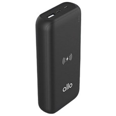 알로코리아 C타입 무선 고속충전 보조배터리 20000mAh, allo2000WPD, 블랙