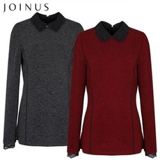 조이너스 레이스카라 배색 블라우스 IJ8W1WKL240