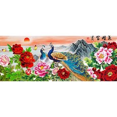 목단보석십자수