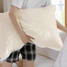 UZM 밴딩 순면 베개커버 아이보리 보들보들한촉감 아동베개커버