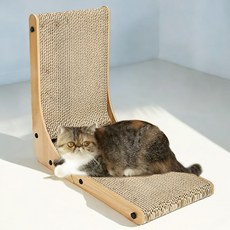 꿈ing 고양이 스크래쳐 대형 수직 L자, 1개, 우드