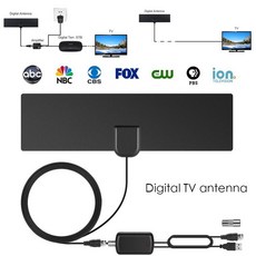 실내 디지털 HDTV 안테나 TV Antena 반경 공중 TV 서핑 폭스 DVB T2 DVB T ATSC ISDB TV 내부 안테나 증폭기 ANT0830 + AM|TV 안테나|, 1개, 단일, 단일