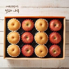 [작심밀도]빛과나무 사과.신고배세트 5.5kg사과6입 배6입/특품 / 보자기, 1개