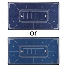 포커 테이블 포커 게임 용 레이아웃 텍사스 홀드 포커 고무 매트에서 40x20, 작은 파란색, 02 Small Blue