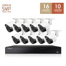 한화테크윈 500만화소 16채널 8카메라 CCTV 세트, 500만화소 16채널 10카메라 SDH-C1610BF