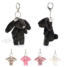 젤리캣 바쉬풀 버니 국민 애착인형 키링 백참 5색상 JELLYCAT BASHFUL BUNNY BAG CHARM, INKY - 젤리캣키링