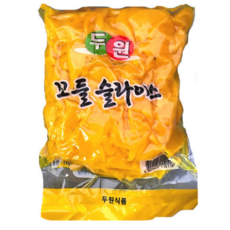 도매 업소용 두원 꼬들 슬라이스 단무지 1kg 10봉, 10개
