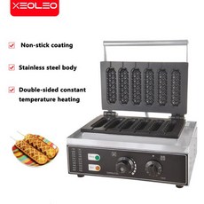 XEOLEO 전기 소시지 와플 메이커 들러붙지 않는 크리스피 프렌치 핫도그 롤리 스틱 머핀 베이킹 머신, 1개