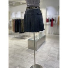 레터링 밴딩 에코레더 미니스커트 EQ4JS905 326318