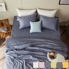 에스데코 60수사틴 순면 누빔이불침대커버풀세트SK슈퍼킹 5컬러, 02.핑크(60ST)