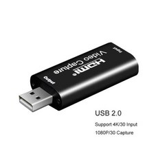 컴퓨터PC 4K USB 3.0 비디오 캡처 카드 OBS 게임 라이브 용 HDMI 호환 1080P 60fps HD 레코더 그래버, 02 USB 2.0 Capture Card