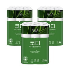 [코디] 제주 오름 알로에베라 30mX30롤 3팩(천연펄프. 무형광. 로션)