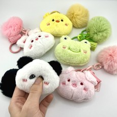 소리나는 동물 키링 열쇠고리 가방걸이, 2.돼지, 1개