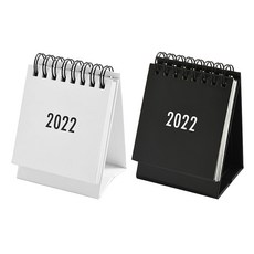 모던앳 2022 책상 탁상 달력 미니 데스크 캘린더 1+1 2021포함, 화이트&블랙
