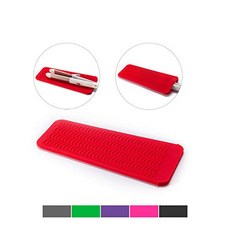 ZAXOP Resistant Silicone Mat Pouch for Flat Iron Curling IronHot Hair Tools Mint Green, 본문참고, Color = Red