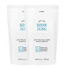 에뛰드 순정 약산성 6.5 휩 클렌저 150ml 리필x2개 세트, 2개