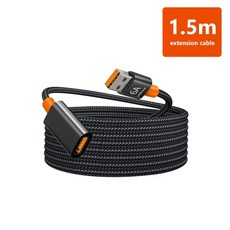 USB 3.0 연장 케이블 암-수 코드 6A 컴퓨터 카메라 TV 1.5/1 m용 고속 전송 데이터, 02 1.5m, 1개