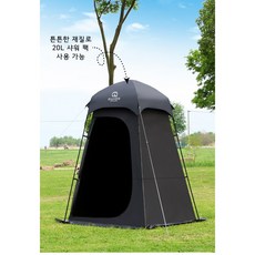 캠핑용품 샤워텐트 이동식 탈의실 블랙, 1개