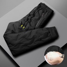 구스바지 극한 오리털 바지남자 아우터 두꺼운 겨울용 긴바지 중년 아버지옷 야외 동북지역 면바지