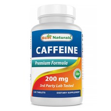 베스트네츄럴스 프리미엄 포뮬러 카페인 200mg 타블렛, 120정, 1개