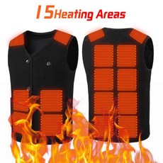 TODWARM 전기 가열 조끼 지능형 난방 재킷 방풍 세척 가능 USB 충전 겨울 스포츠 하이킹 5 개 난방 영역, 0 black