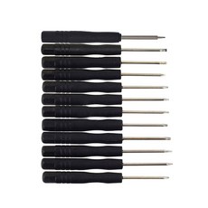 정밀 드라이버 12개 스마트폰 수리 내마모성 세트 미니 전자 핸들 스크루 다기능 도구, Black8 2x1x1cm
